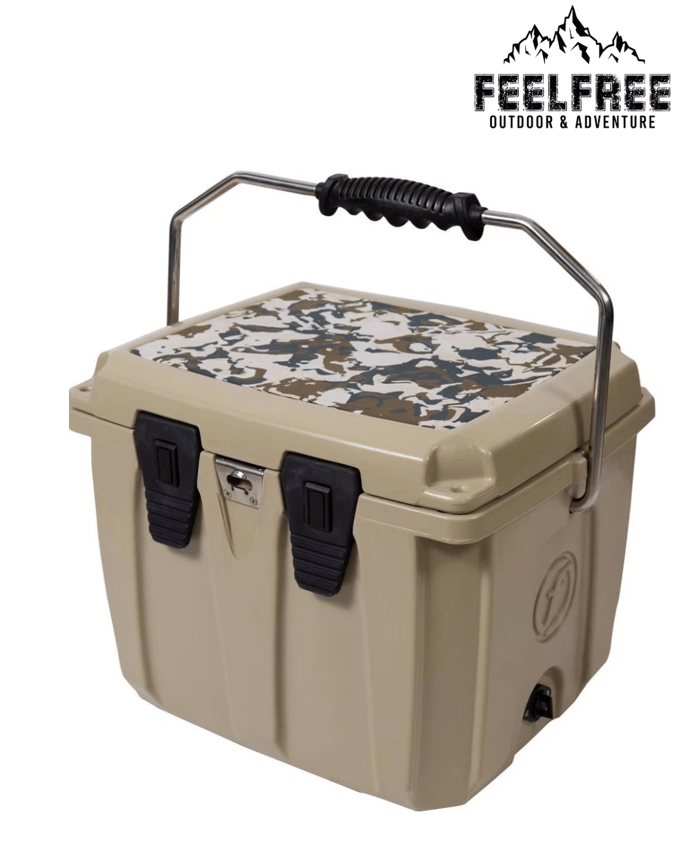 ถังน้ำแข็งเกรดพรีเมี่ยม FEELFREE ขนาด 25 ลิตร สี DESERT CAMO